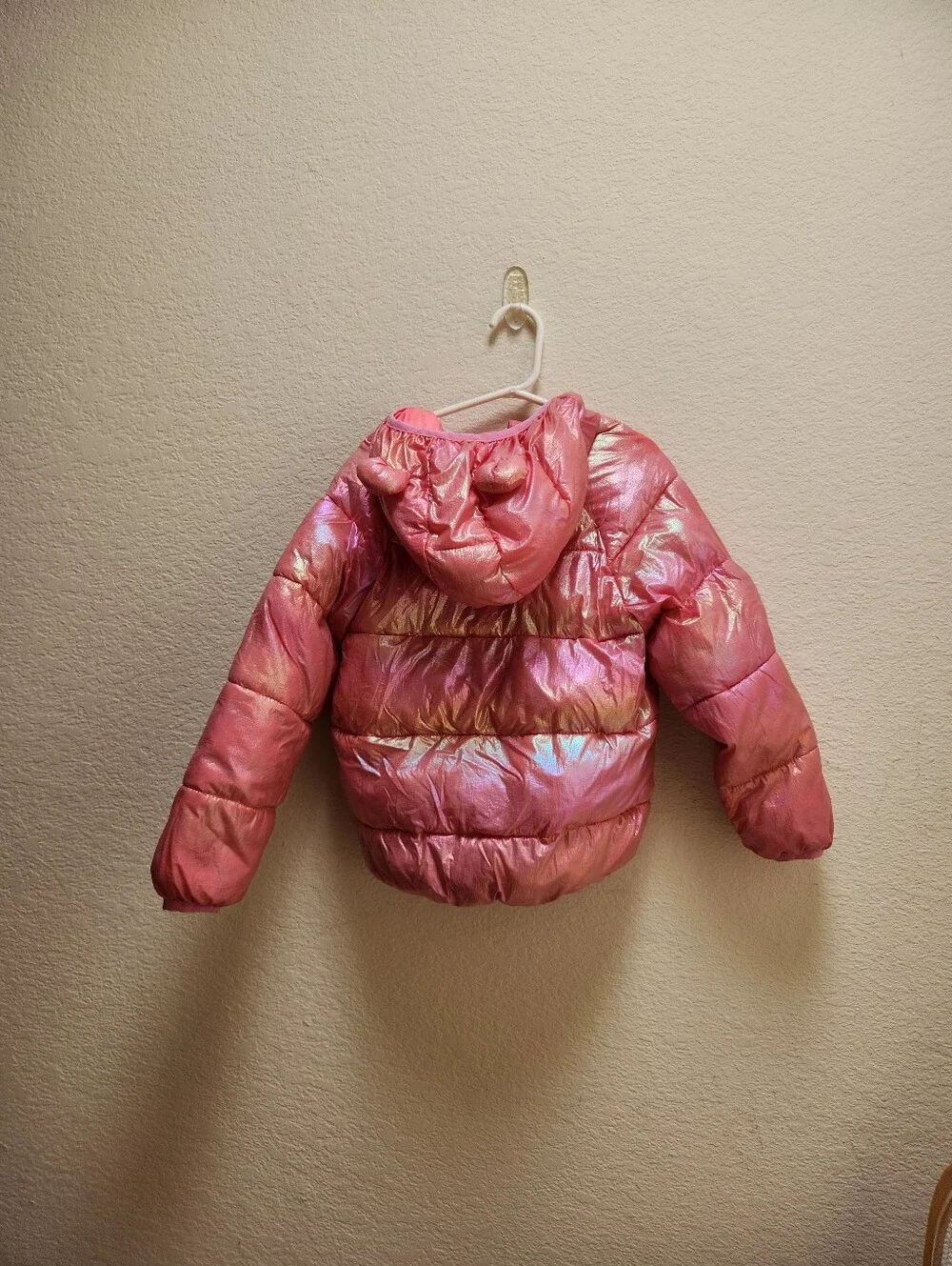 Pink Irridesent Winter Coat  with Hood 5T